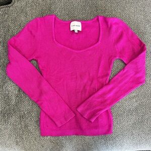 Pink Rose Fuchsia Long Sleeve Top